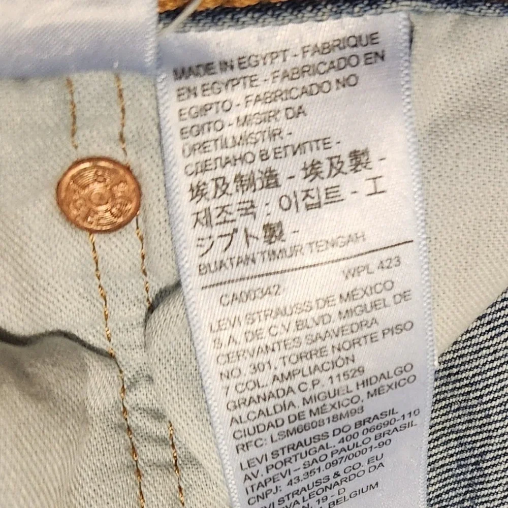 Levi's 501 Original Fit Jeans Mens 35x30 Blue Denim Button Fly Straight Leg